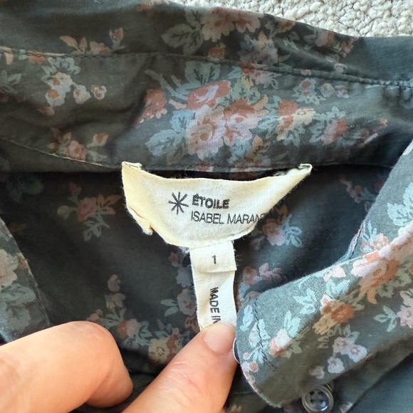 Isabel Marant Charcoal Floral Blouse - Picture 5 of 9